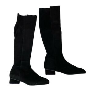 Stuart Weitzman Eloise 30 Suede Knee High Boot. Black. 8M